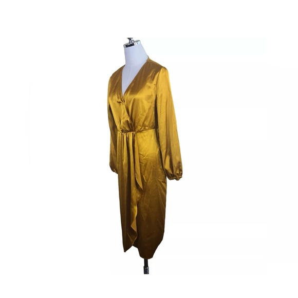 Roman Gold Large Wrap Dress Worthington New With Tags Perfect For Fall 🍁 - Picture 2 of 5